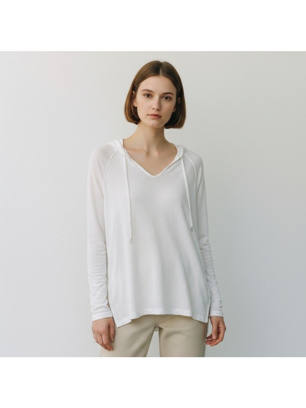 Live Love Dream Aeropostale Hooded Knit Pullover White XL Womens Lounge Top